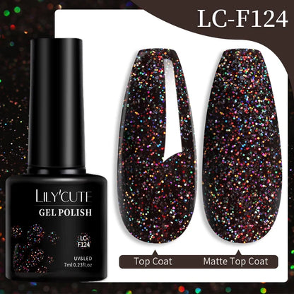 Colorful 7ml Blushimmer LilYCUTE gel nail polish bottle with vibrant shades for long-lasting manicure and nail art.