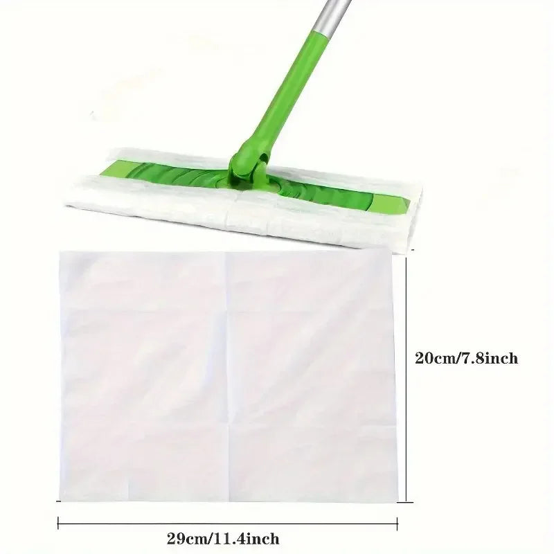 30/100PCS Disposable MicroFibre Electrostatic Floor Cloths Dust Removal Mop Paper Floor Cleaning Wipes for Flat Swivel Mop