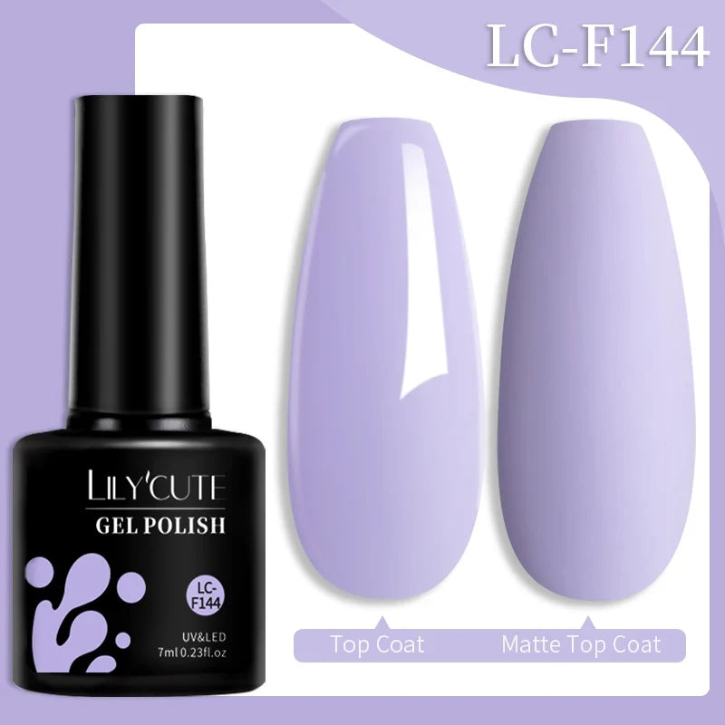 Blushimmer LilYCute 7ml colorful gel nail polish with various shades, long-lasting UV gel varnish for manicure and nail art.