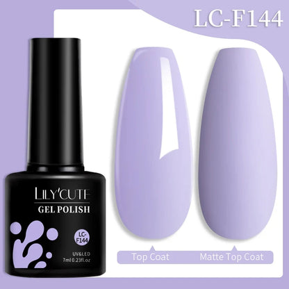 Blushimmer LilYCute 7ml colorful gel nail polish with various shades, long-lasting UV gel varnish for manicure and nail art.