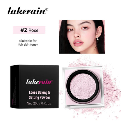Blushimmer loose baking and setting powder for long-lasting oil control, matte finish, waterproof, brightening face makeup.