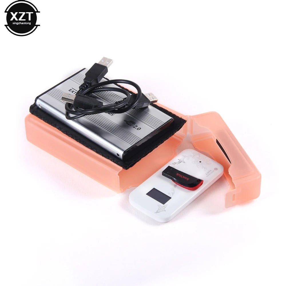 2.5 inch IDE SATA HDD Hard Disk Drive Protection Storage Box Plastic Protective Case Ultra Strong Buckle Hard Drive Housing