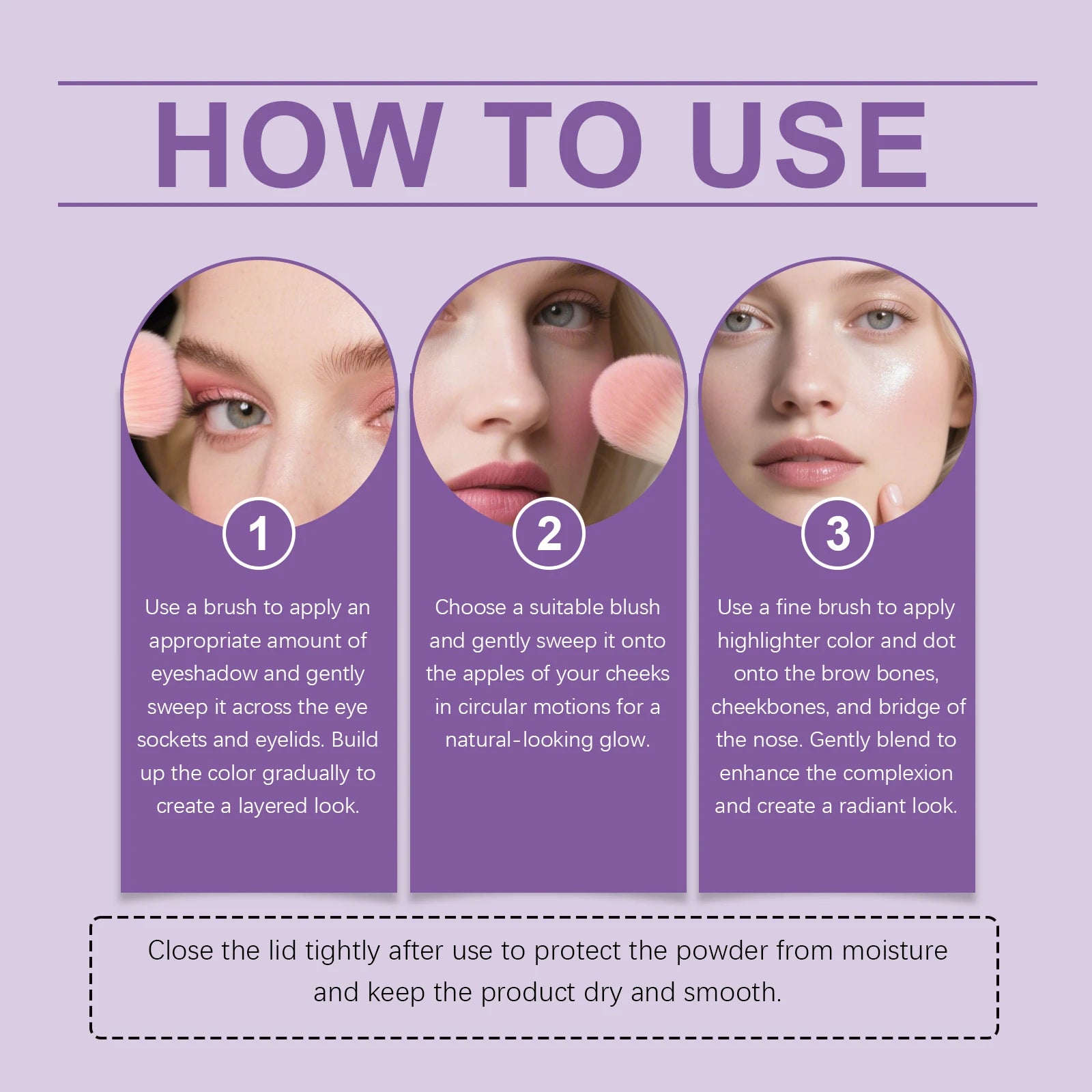 Zephoco 2In1 Highlighting Eye & Cheek Palette 4 Colors Shimmery Glow Makeup Palette For Face Eyes Daily Party Makeup