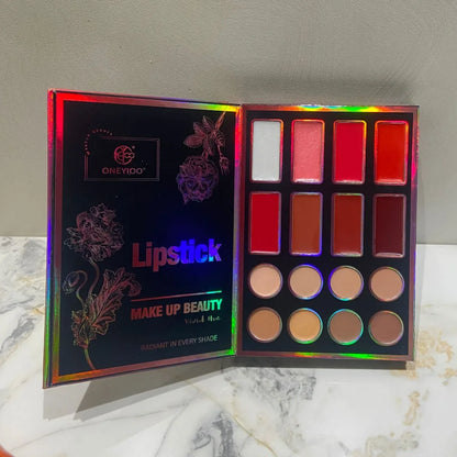 New 55-Color Eyeshadow Palette Lipstick Highlighter Contour Palette Professional Makeup Kit with Shimmer Matte Eye Shadows