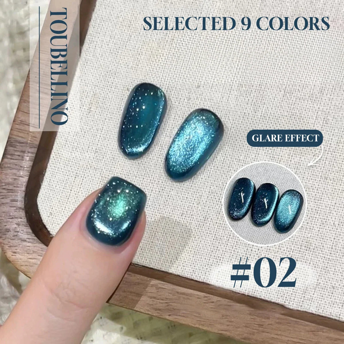 Blushimmer MIANEL 12ml Emperor Green Cat Eye Gel Nail Polish with whitening effect, suitable for nail salons and green nail designs.