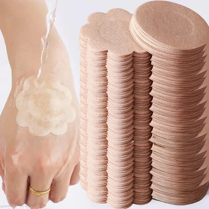 Women Summer Invisible Nipple Covers Pads Ultra Thin Fabric Chest Stickers Disposable Lift Pasties Daily Wear Intimate Underwear