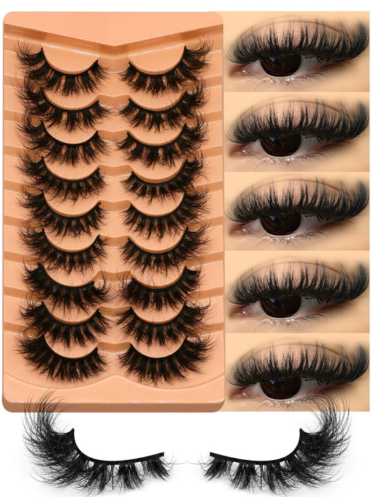 Blushimmer Cat Eyelashes Fluffy 3D Mink false lashes with natural look, lightweight, reusable for daily, party, and wedding makeup.