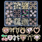 Set of 120 Blushimmer 3D gold bow and butterfly nail charms with shiny star accents for luxury nail art jewelry and decoration.