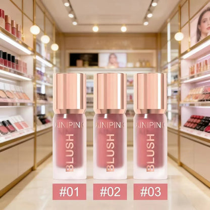 Blushimmer matte liquid cheek blush tint with high pigmentation, long-lasting, transfer-proof, natural flush, suitable for multi-use.