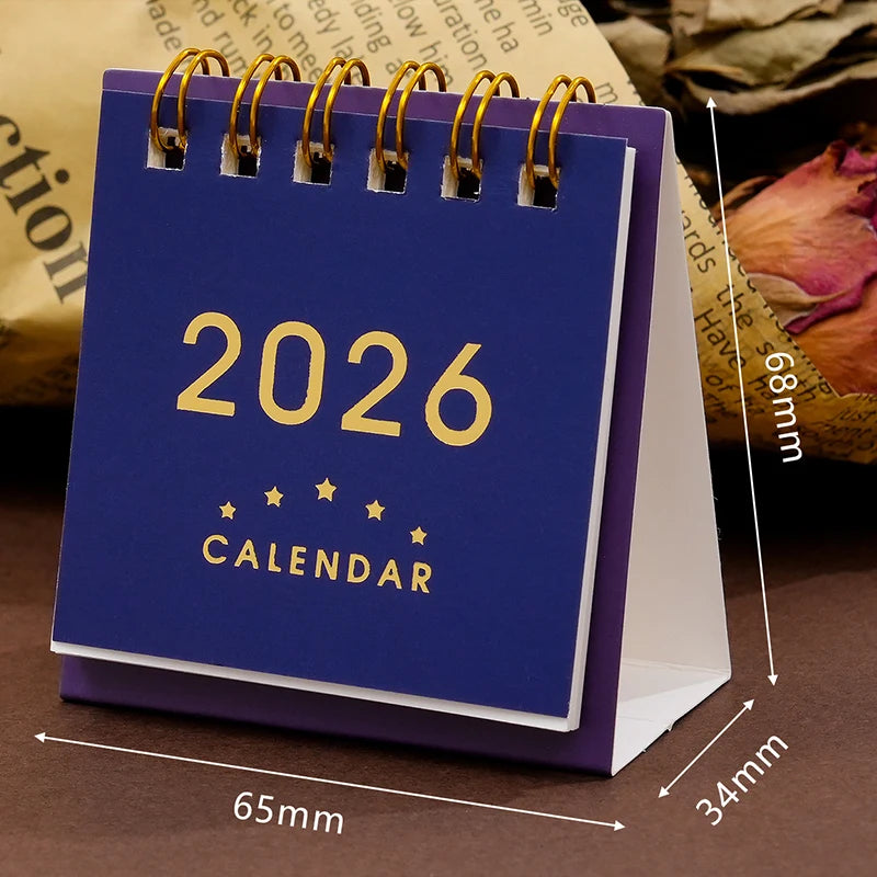 Mini 2026 Calendar Office School Supplies Calendar Desk Calendar monthly Planner Desk Accessories Decor Record Office Stationery