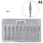 10Pcs Diamond Milling Cutter For Manicure Electric Nail Drill Bits Accessory Pedicure Machine Nail File Gel Remover Tool