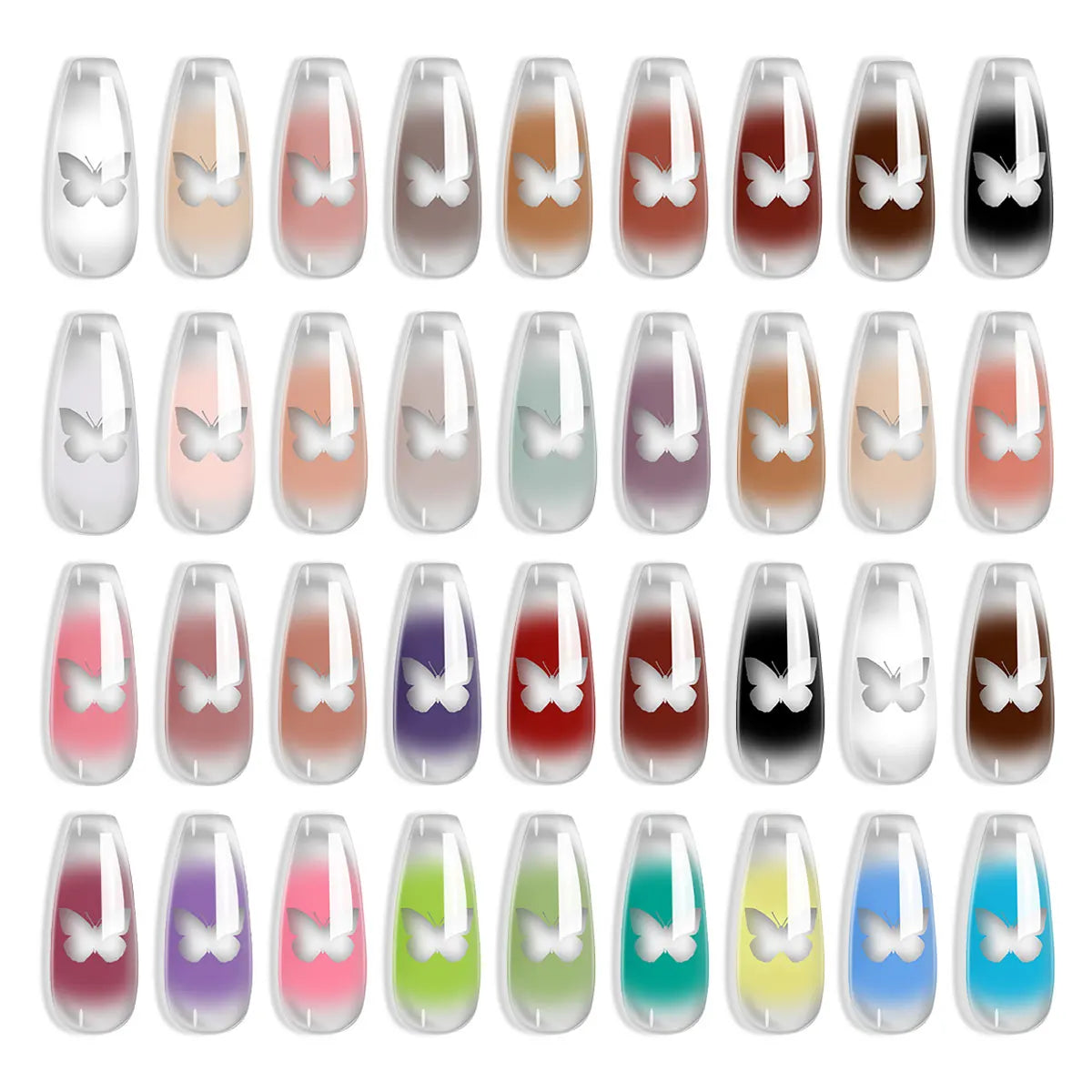 Blushimmer LimeGIRL 9-color gradient gel nail polish set with flower paint and engraving gel for DIY nail art design.
