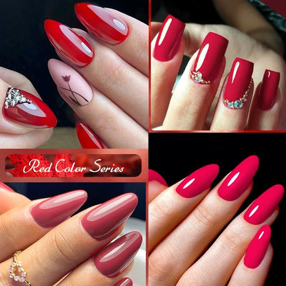 7ml Burgundy Crimson nail gel polish by Blushimmer, high pigment, streak-free, long-lasting UV/LED soak-off nail art gel.