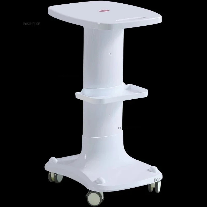 European Plastic Salon Trolleys with Wheels Auxiliary Tool Cart Designer Salon Furniture Beauty Salon Instrument Equipment Shelf