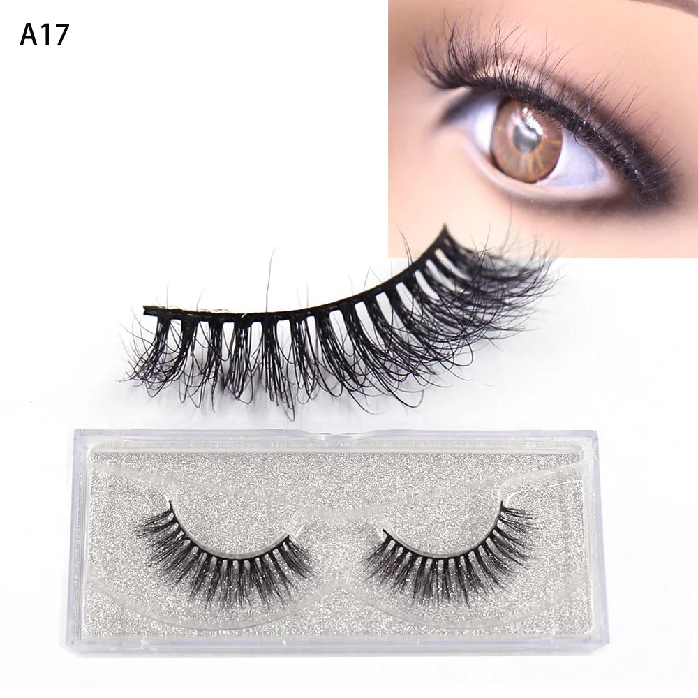 Blushimmer LEHUAMAO 5D Mink Hair false eyelashes with wispy cross design and fluffy, natural look for makeup and eyelash extensions.