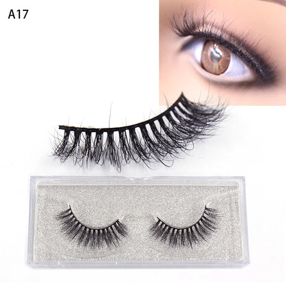 Blushimmer LEHUAMAO 5D Mink Hair false eyelashes with wispy cross design and fluffy, natural look for makeup and eyelash extensions.