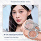 Blushimmer Flower Knows Blusher Butterfly Cloud Collar Duo for dark skin, peach matte finish blush for cheeks, compact packaging