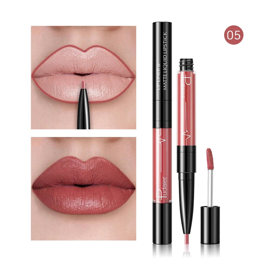 Blushimmer waterproof long-lasting lip liner pencil with high pigment, smooth matte finish, perfect for defining lips and preventing fading.