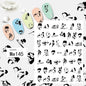 Black and white nail art stickers by Blushimmer featuring sexy woman and girl designs for press-on nails and nail decoration.