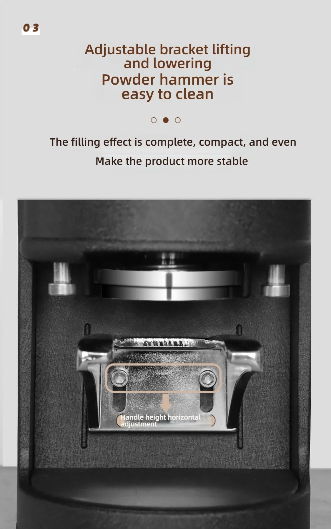 HomeWise TE-2 58mm Automatic Coffee Tamper Machine Touchscreen Electric Espresso Tamper 58.5MM Electric Tamper Adjustable