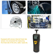 SMART SENSOR 0.5~19999 RPM Contact Digital Tachometer Rotation Meter with LCD Backlight Display Digital Tachometer