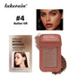 Single Color Butter Blush Matte Natural Cheek Tint Waterproof Face Contouring Cosmetics Blush Powder Face Soft Female Makeup