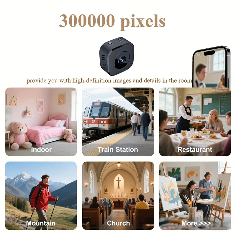 New 4K HD Mini Security Camera 6K Full HD WiFi Surveillance With 2 Way Audio Motion Detection Infrared Night Vision Securit
