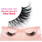 Blushimmer 3D mink fluffy half false eyelashes with clear band, natural, lightweight, reusable short eye strip lash extension.