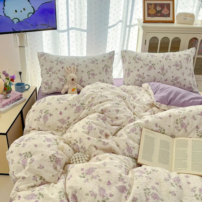 2026 New Lovely Bedding Set King Queen for Home Bedroom Decoration Single-bed for School Dormitory Comfortable Duvet Cover Set