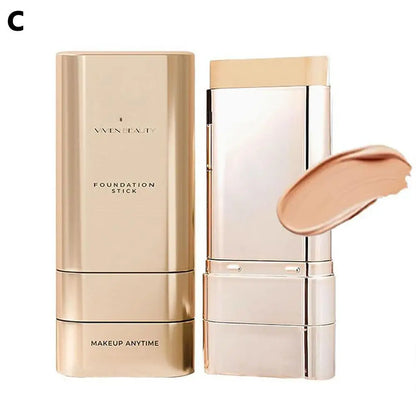 Blushimmer face foundation stick with brush, full coverage velvet concealer for dark circles and oil control on facial skin.