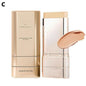 Blushimmer face foundation stick with brush, full coverage velvet concealer for dark circles and oil control on facial skin.