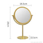 Blushimmer 360° rotating iron desktop makeup mirror with textured design and stylish modern look.