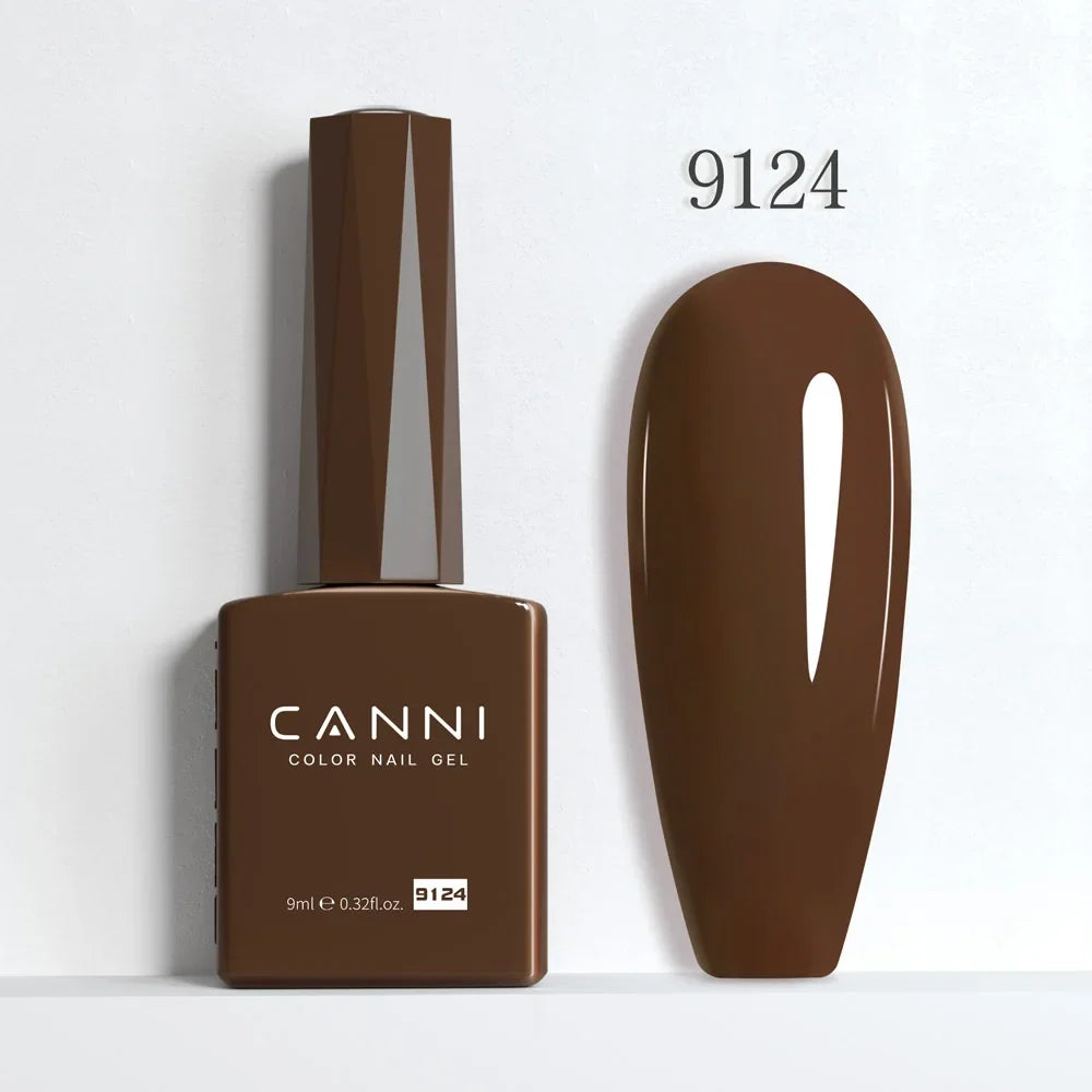 Blushimmer CANNI Hema Free Nail Gel Polish Fall Color Collection with semi-permanent diamond long wear top coat in red and nude shades
