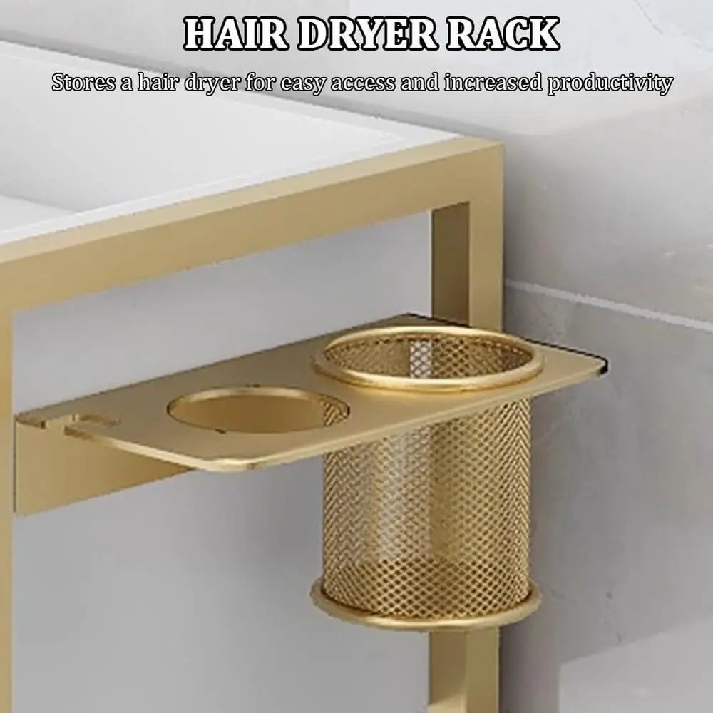 Professional Hair Salon Trolleys with Storage Drawers and Hair Dryer Holders