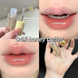 Blushimmer moisturizing shimmer lip gloss with hydrating jelly formula, featuring a glossy mirror finish on smooth lips.
