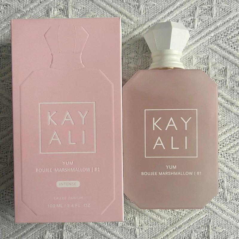 Blushimmer KAYALI 100ml women's floral Eau De Parfum with plum, jasmine, tuberose, vanilla, and suede, long-lasting scent.