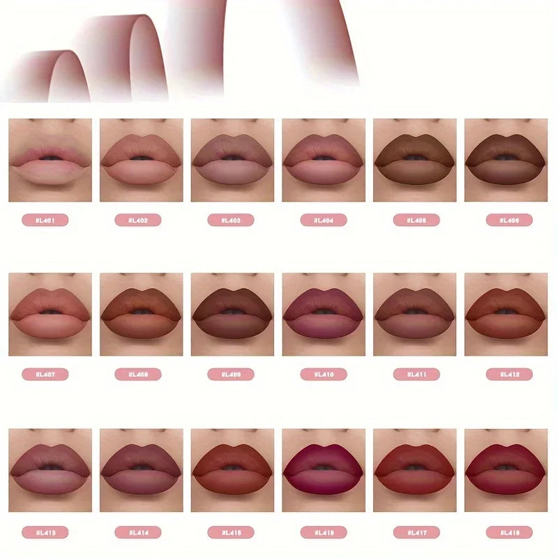 Blushimmer 6-piece velvet matte lip liner pencils set with long-lasting, non-drying formula for lip lining and filling.