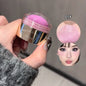 Blushimmer creamy purple blush stick with peach pink tint, soft face blusher for brightening and contouring, Korean makeup.