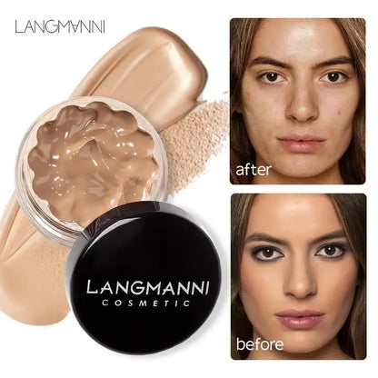 Blushimmer full coverage liquid concealer and waterproof foundation in a long-lasting cream formula for dark circles and acne.