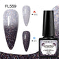 Blushimmer Four Lily 7ml thermal nail gel polish set with three color-changing semi-permanent UV/LED gels for manicure designs.