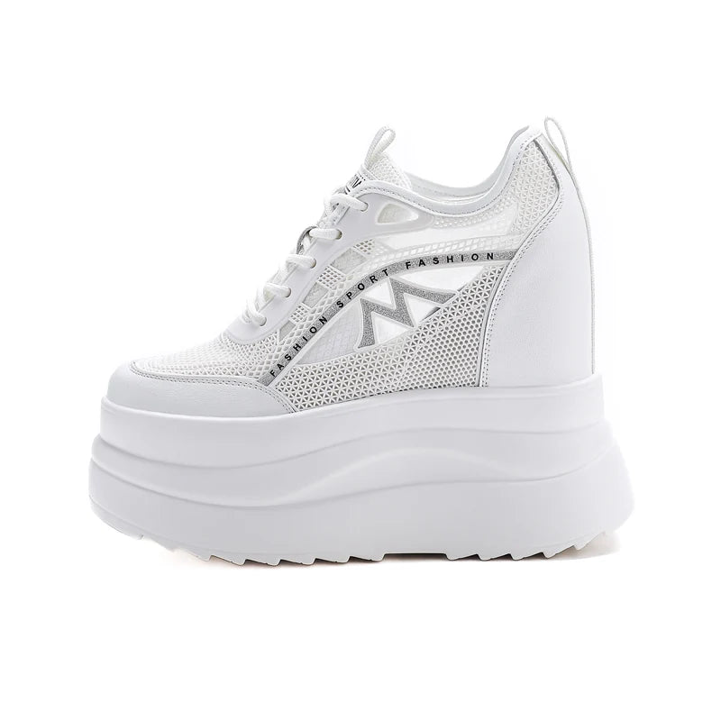 13cm Chunky Sneakers For Women Comfortable Women Casual Shoes Lightweight Walking Shoes Comfy Chusinoning Platform Wedge