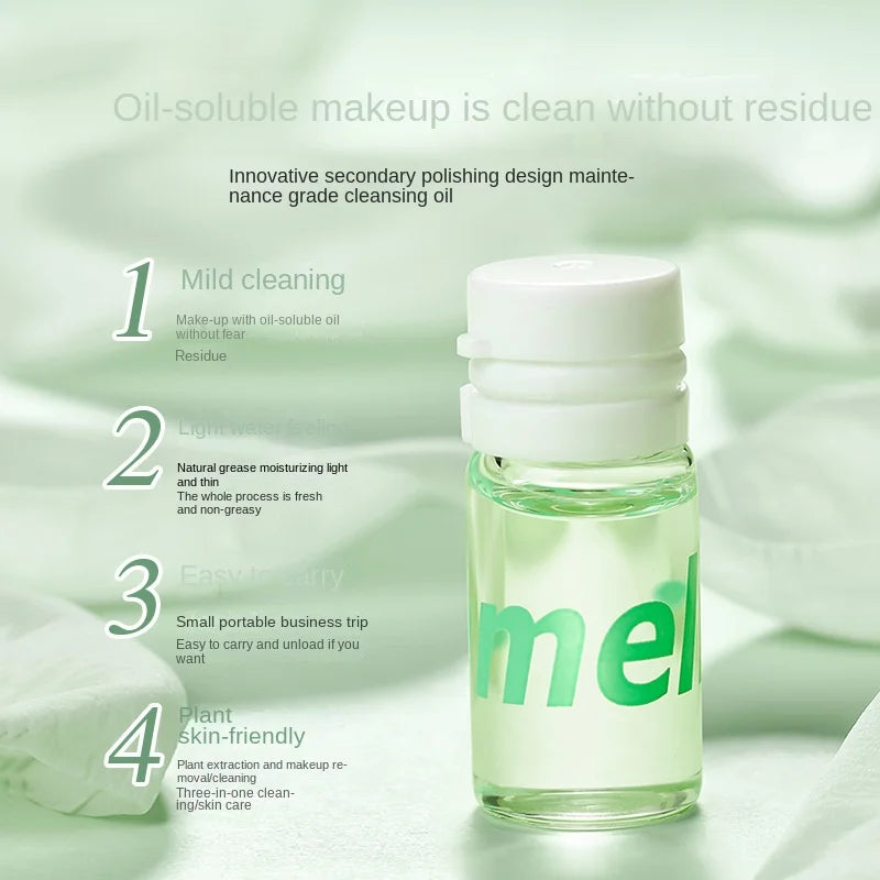 Blushimmer Camellia Deep Cleansing Milk Makeup Remover Oil set with 20 vegan eye and face makeup remover bottles.