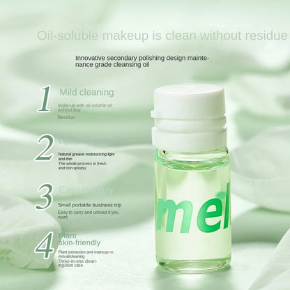 Blushimmer Camellia Deep Cleansing Milk Makeup Remover Oil set with 20 vegan eye and face makeup remover bottles.