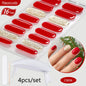 Blushimmer Harunouta 4-piece set of gradient jelly semi-cured gel nail strips with nude pink waterproof design and matching nail lamp.