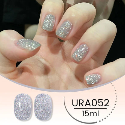 Blushimmer UR Sugar 15ml translucent white jelly gel polish for semi-permanent UV nail art, soak-off gel varnish.