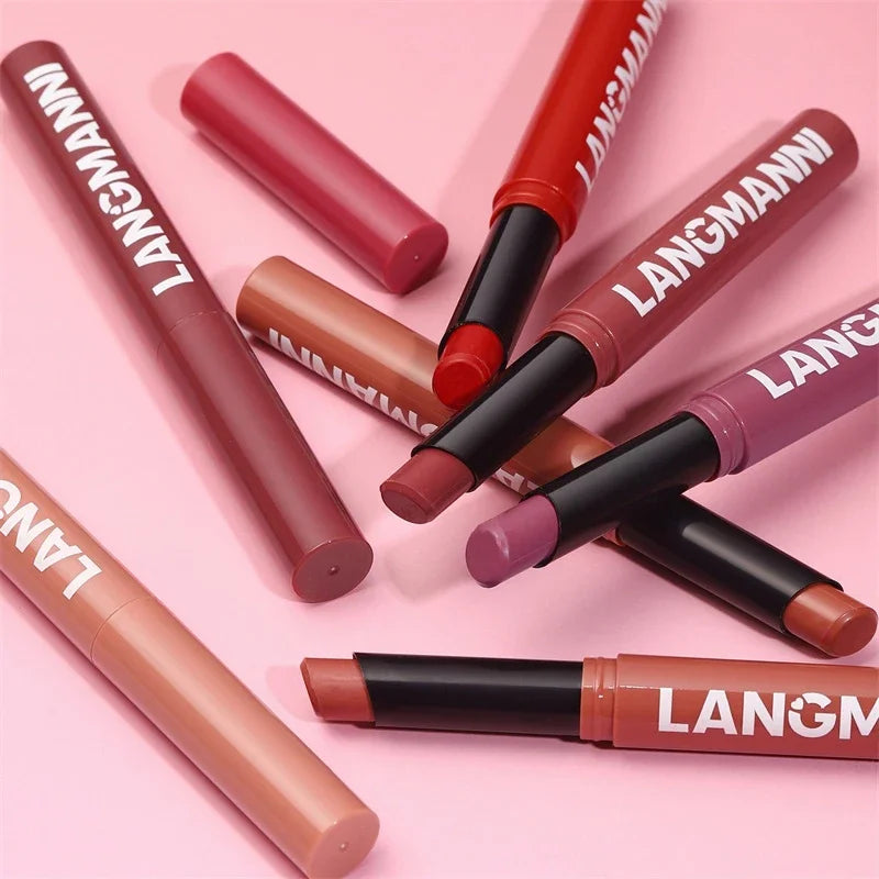 Blushimmer 12-color matte lipstick set featuring smooth, long-lasting, waterproof velvet finish lipsticks in non-fading shades