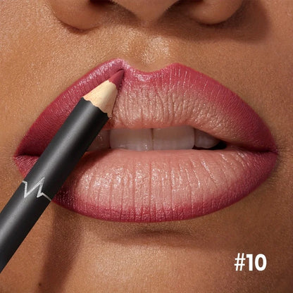 Blushimmer waterproof matte lipliner pencil in vibrant red, with long-lasting, moisturizing formula for smooth lips.
