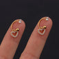 1 Pair Stainless Steel Mini CZ Drop Earring Women Moon Flower Tragus Cartilage Helix Hoop Conch Rook Daith Lobe Piercing Jewelry