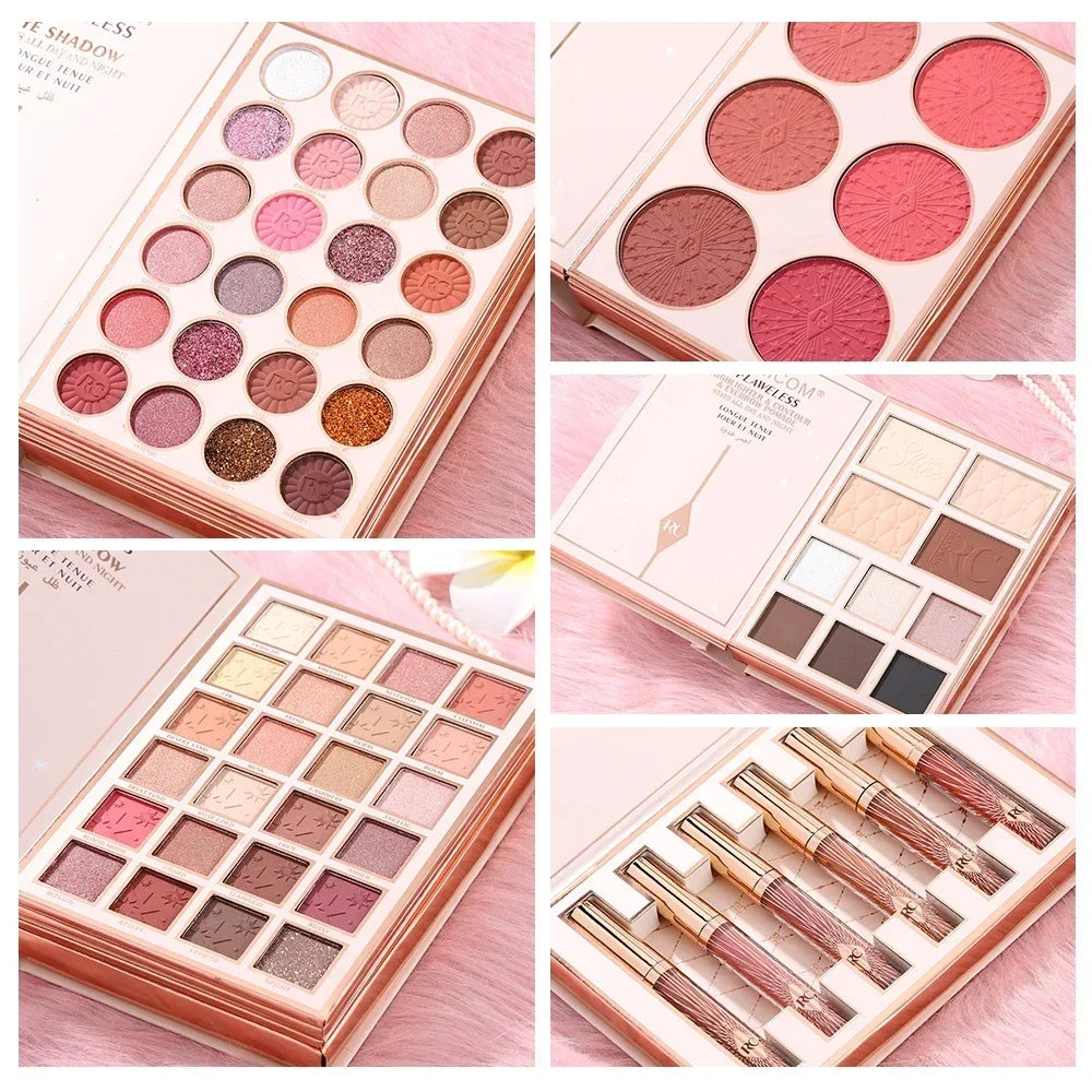 Blushimmer Makeup Magic Book with eyeshadow, lip gloss, blush, and highlighter for women’s holiday party beauty looks