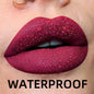 Blushimmer matte velvet waterproof lip gloss in nude and red shades, featuring a sleek liquid lipstick and lip stain for bold lips.